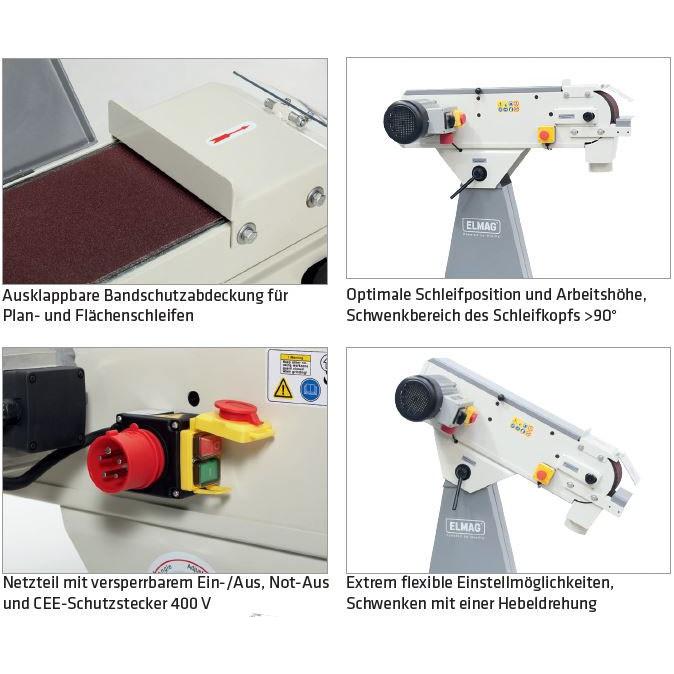 Thumbnail - Elmag, Schleifmaschine + Poliermaschine, Bandschleifmaschine Modell BSM 75x2000 (Bandschleifer)