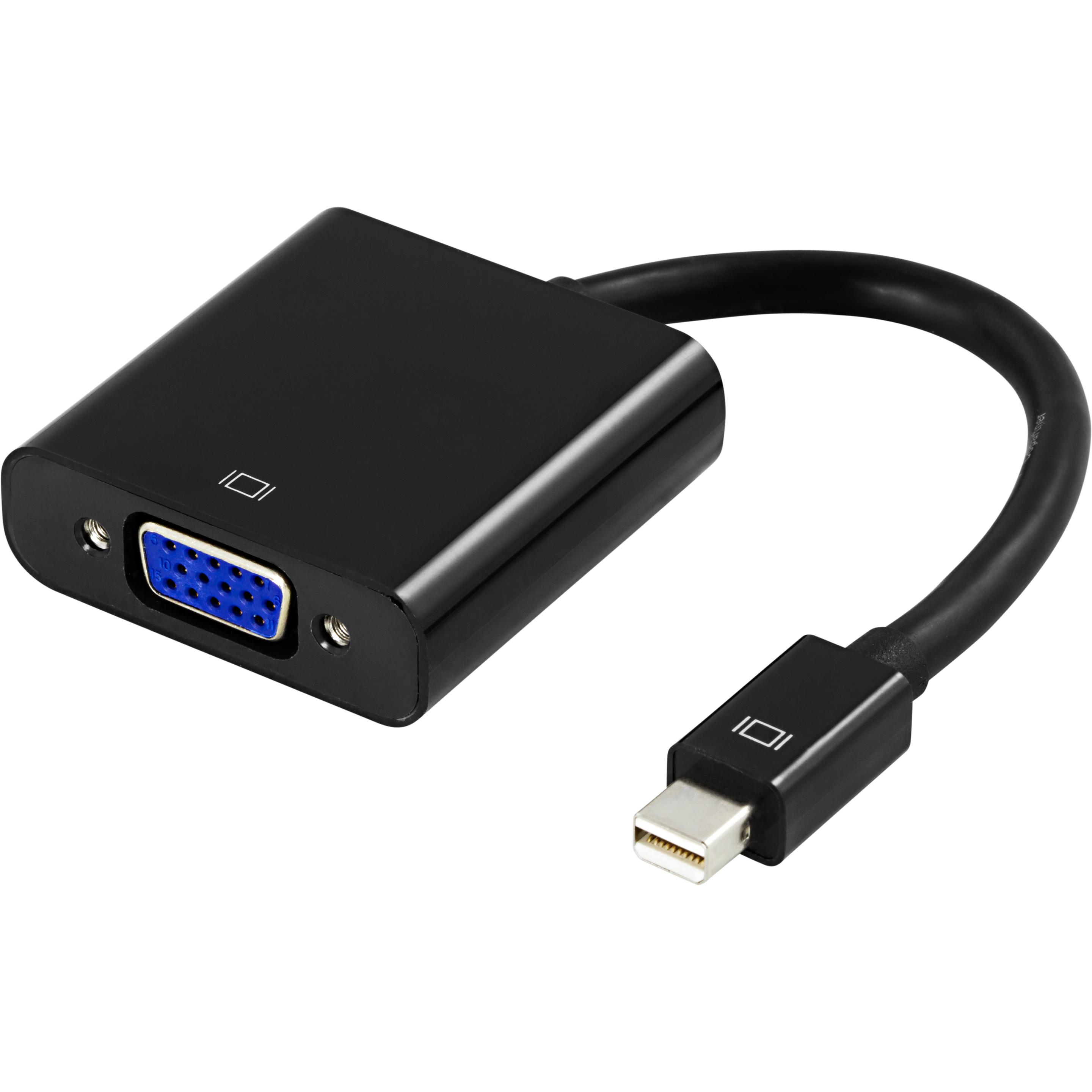 Deltaco Nero Dp-Vga3 Cavo Video Adattatore 0,2 M Mini Displayport Vga (Mini Dp, Vga, 20 Cm), Adattatore Dati + Video,