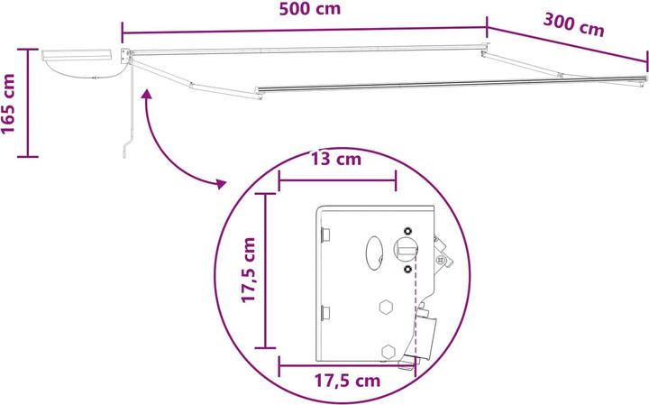 Produktbild vidaXL Elektrische Markise (3 m)
