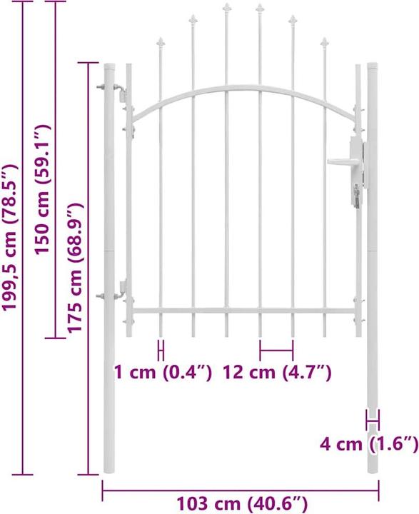 Produktbild vidaXL Zauntor