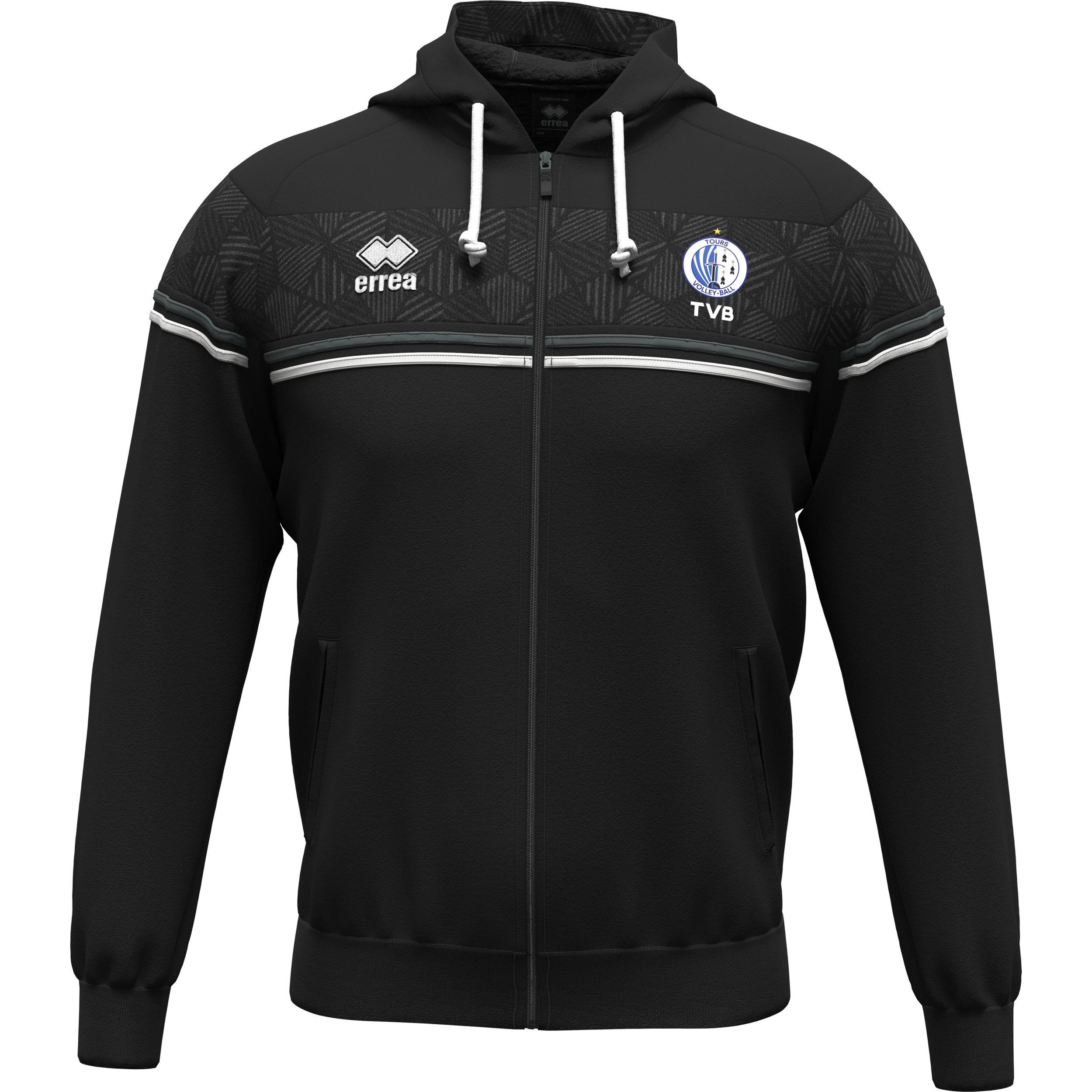 Errea, Herren, Pullover, puover tours dragos 2023/24, Weiss, Schwarz, (L)