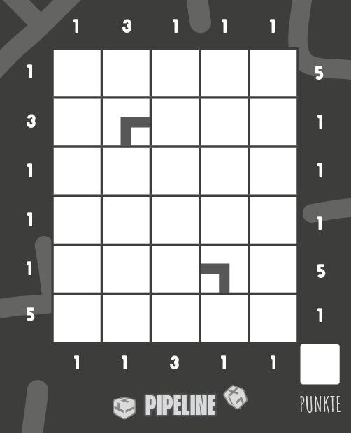 Produktbild Würfelspiel: Pipeline – Wer schafft die besten Verbindungen? (Deutsch, 1 - 6 Spieler)