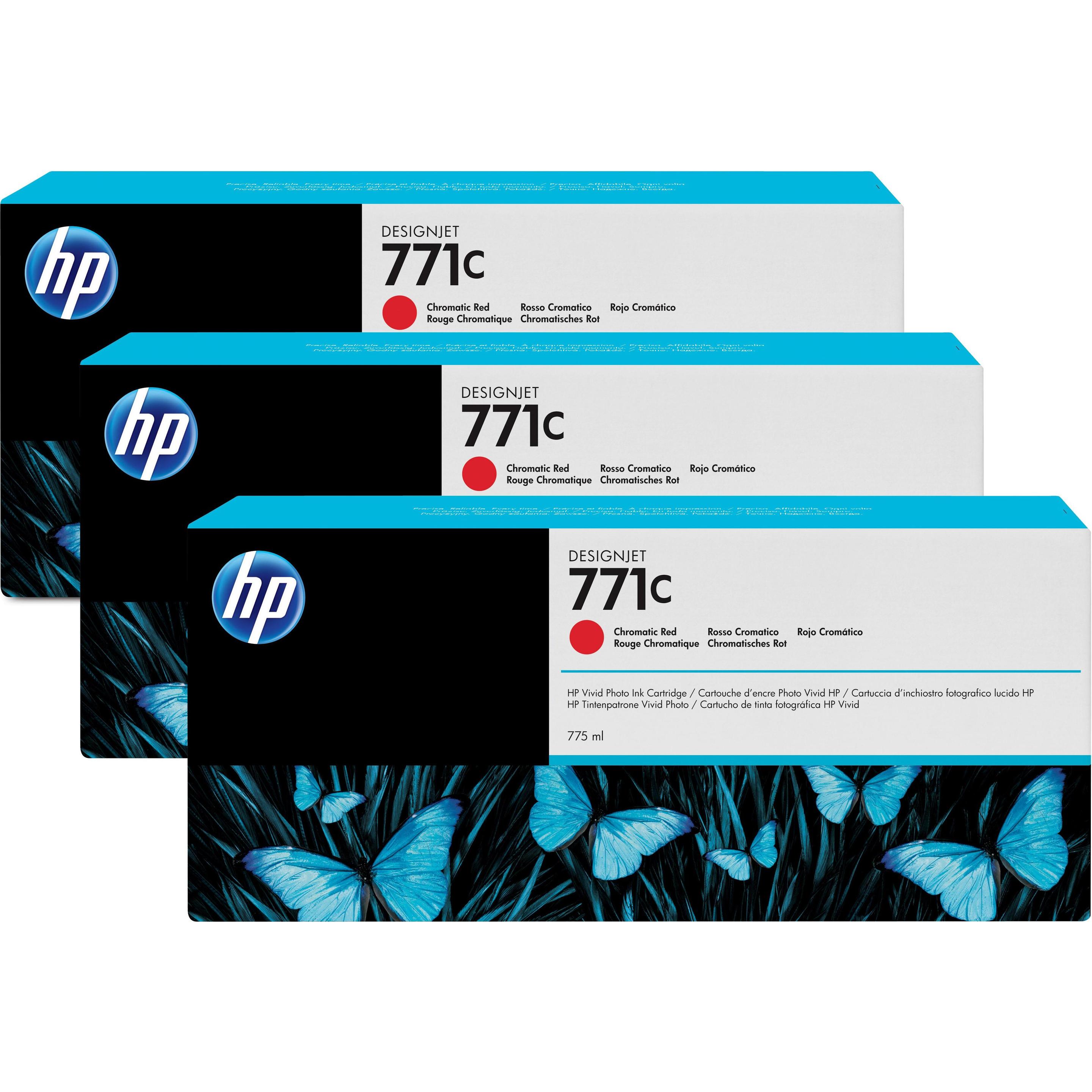HP, Druckerpatrone, Tinte Large Format chroma red Orig.Nr. B6Y32A (R)