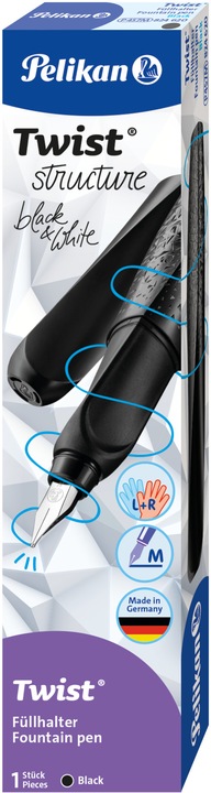 Actual product image Pelikan Fountain pen cartridge M Twist strucure black (Black, 1 x)