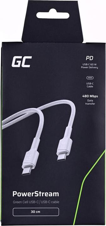 Produktbild GreenCell USB C — USB C (0.30 m, USB 3.2 Gen 1, 60 W)