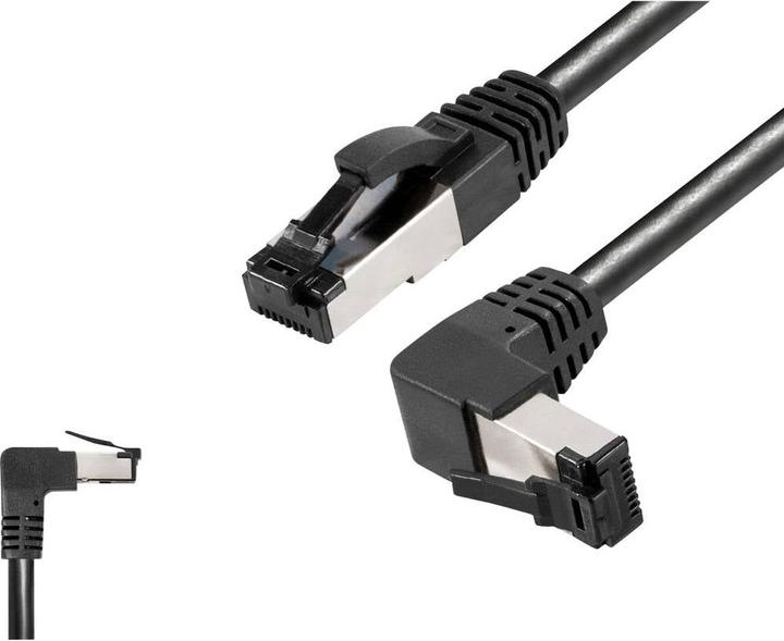 Actual product image BKL Electronic 144027 RJ45 network cable, patch cable CAT 8.1 S/FTP 5 m Black H (S/FTP, CAT8.1, 5 m)