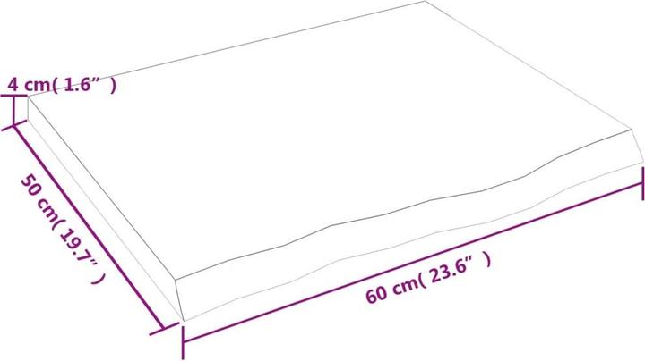 Image du produit vidaXL Tischplatte (60 x 50 cm)