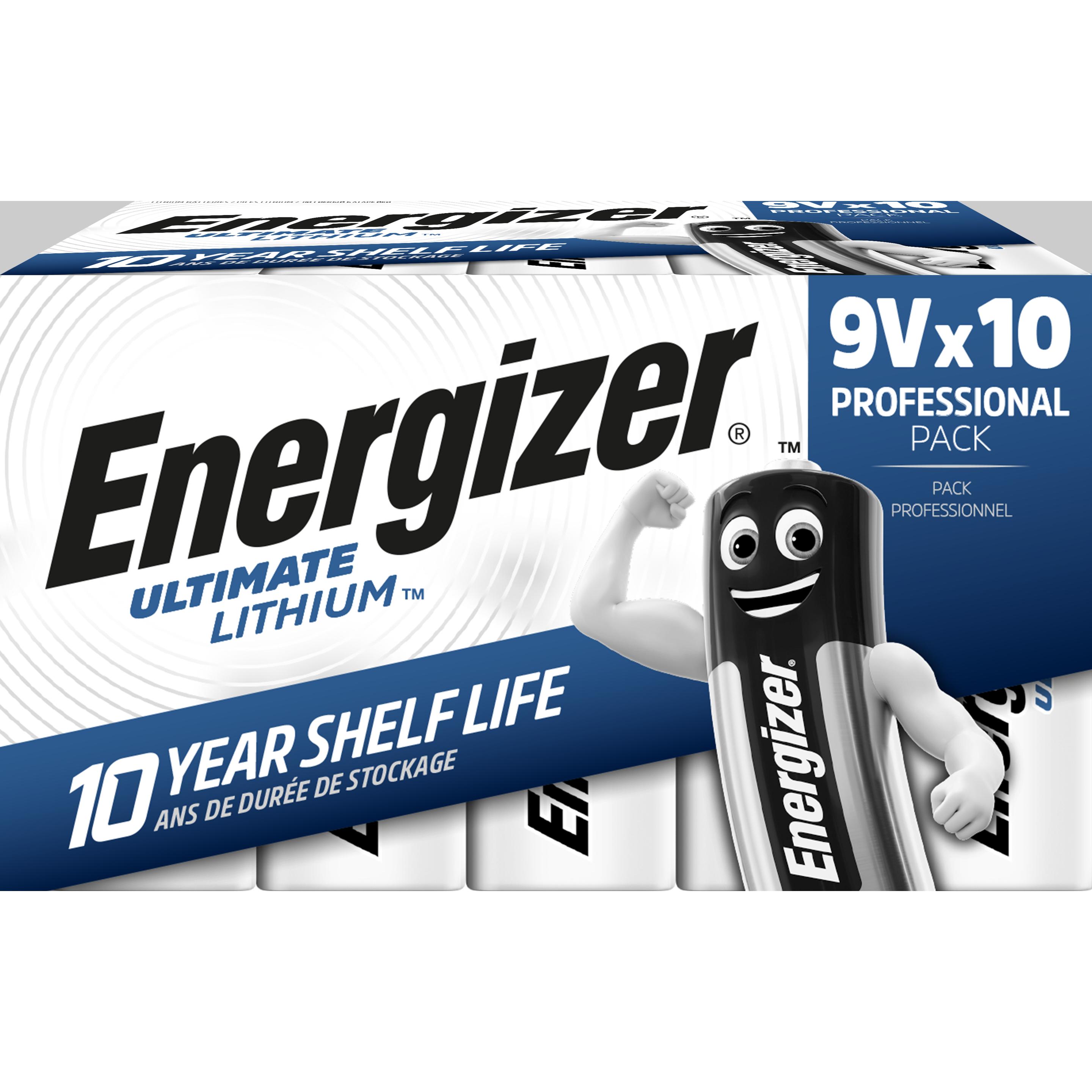 Energizer Ultimate Lithium (10 pz., 9V Block), Batterie + pile