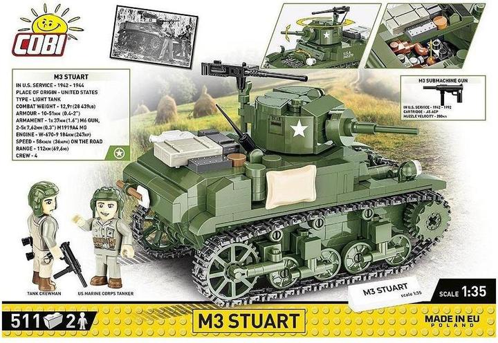 Produktbild Cobi 511 PCS HC WWII 3129 M 3 STUART