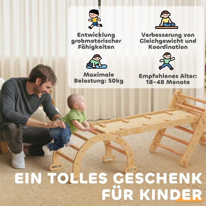Produktbild Aiyaplay Klettergerüst Pappelholz, Kiefernholz Naturholz