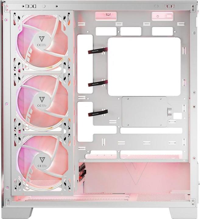 Actual product image Modecom Computer case Volcano SPACE APEX ARGB MIDI USB 3.0 X 2 CYPE-C white (ATX, mATX, Mini-ITX)