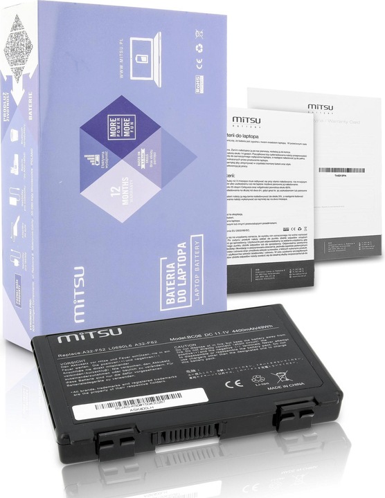 Produktbild Mitsu BATTERY BC/AS-K50 (ASUS 4400 MAH 49 WH) - Batterie (6 Zellen, 4400 mAh)