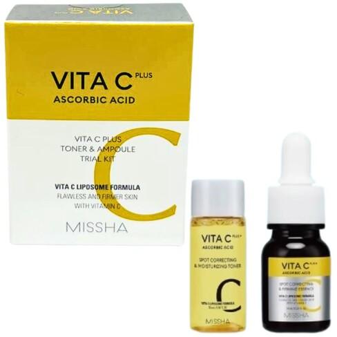 Missha Vita C Plus Pack (Ampoule, 10mL, Toner, 15mL)