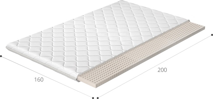 Actual product image ELTAP Topper latex (160 x 200 cm)