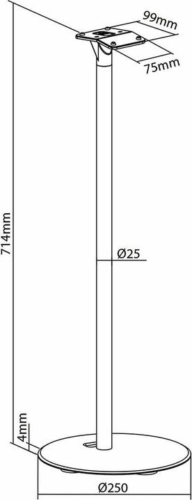 Produktbild Nedis Lautsprecherhalter für Sonos Era300 (1 Stk., Ständer, Nicht beweglich)