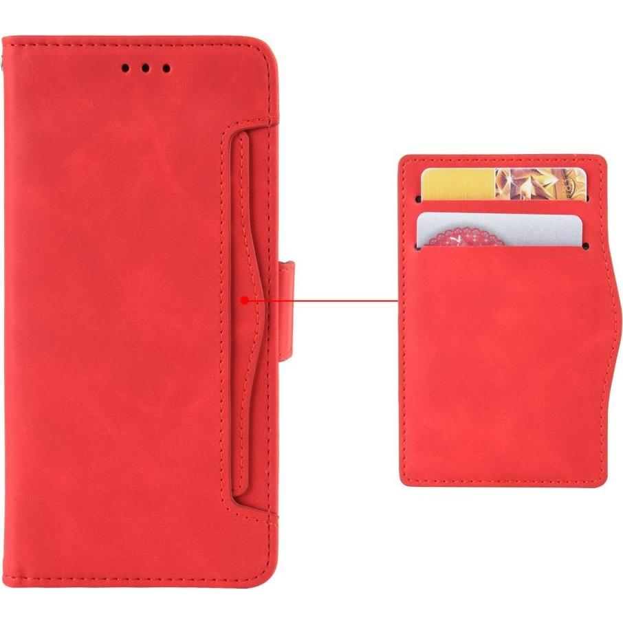 Thumbnail - Cover-Discount Galaxy A32 5G - Etui mit vielen Kartenfächer rot (Samsung Galaxy A32 5G), Smartphone Hülle, Rot