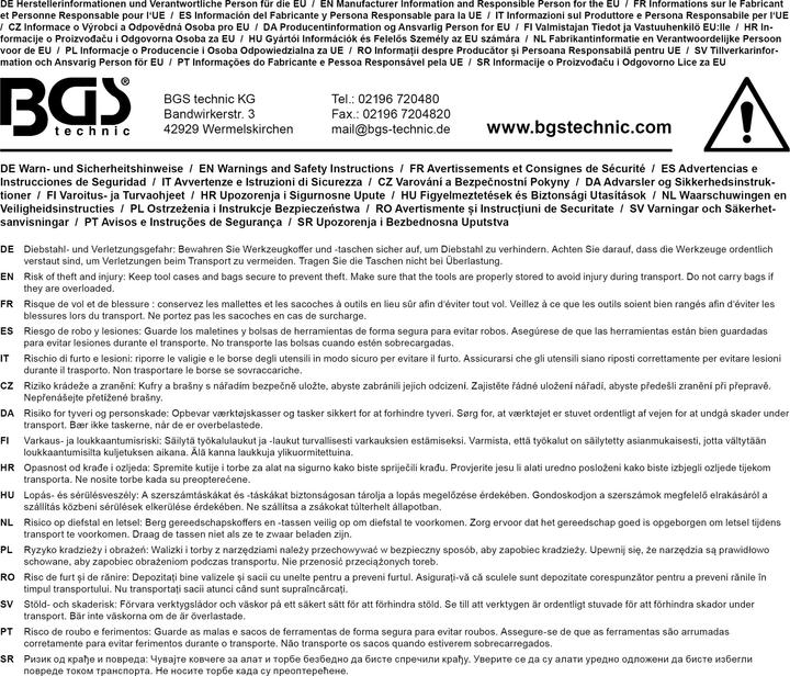 Produktbild BGS Metall-Werkzeugkasten | leer | 420 x 200 x 200 mm | 5 Fächer