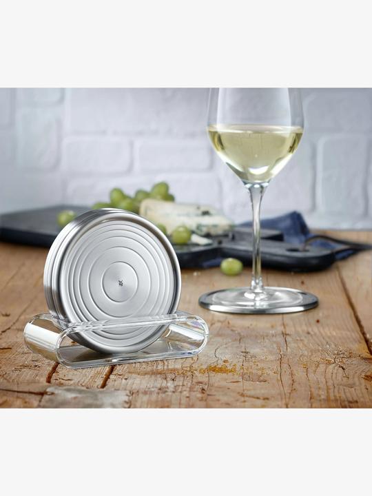 Productafbeelding WMF Glasplaat Glazen Onderzetters Onderzetters Set 6st LoftBar Roestvrij Staal Frosted (6 x, Glazen onderzetter)