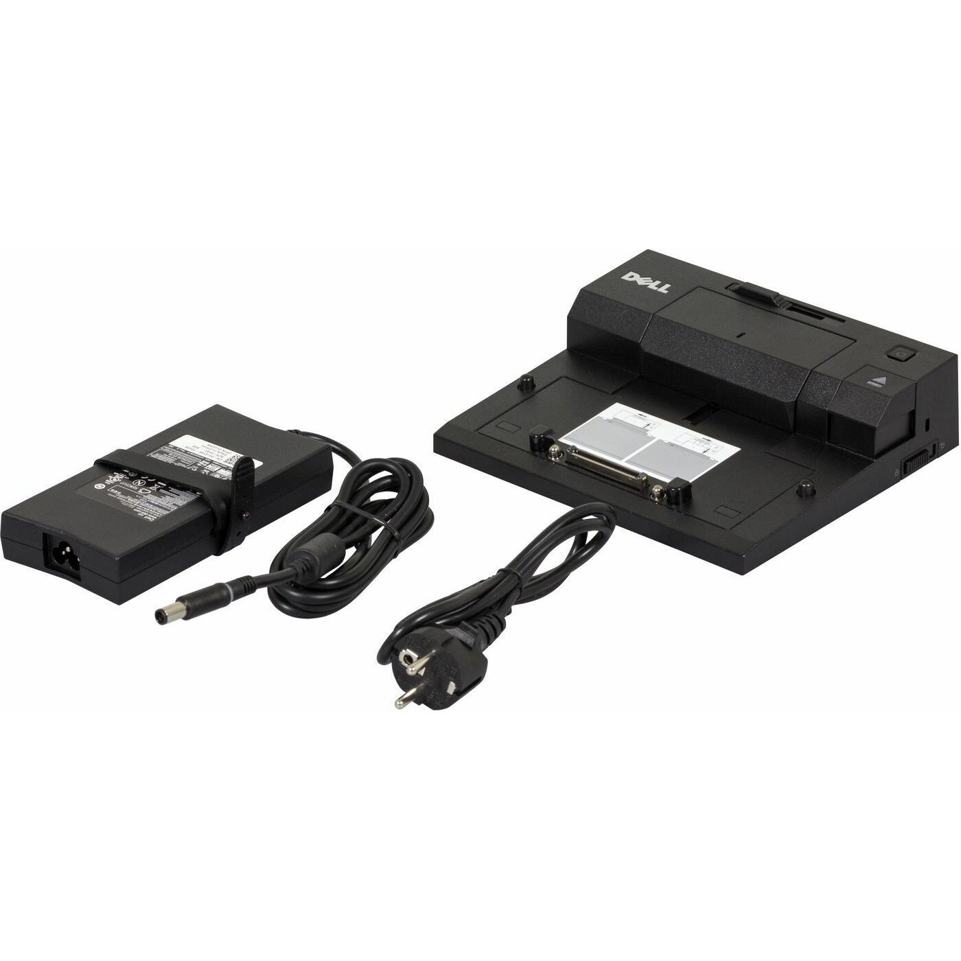 Dell E-Port II Simple (Docking Port, 4 Ports), Dockingstation + USB Hub, Schwarz