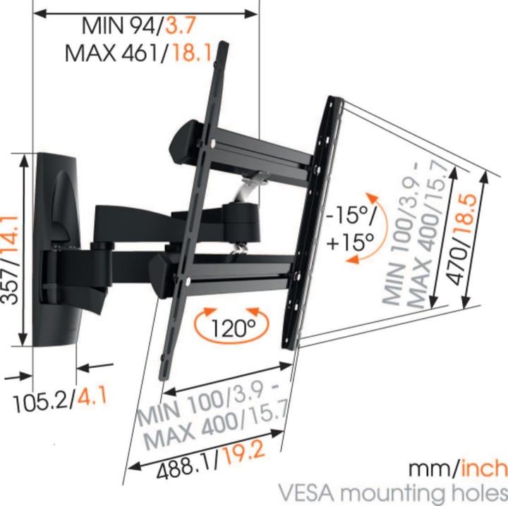 Produktbild Vogels Wall 3250 (Wand, 65", 35 kg)