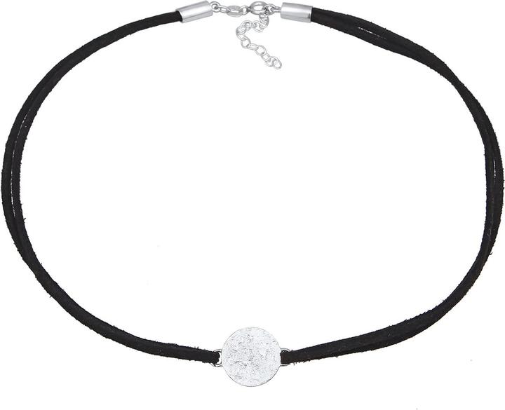 Immagine prodotto Elli Girocollo, placca, catena tessile (Ecopelle, Argento 925, Nessuna pietra, 36 cm)