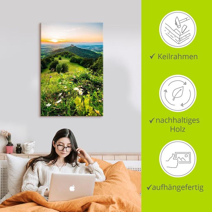 Immagine prodotto Artland Castello di Hohenzollern al tramonto U2NX (60 x 90 cm)
