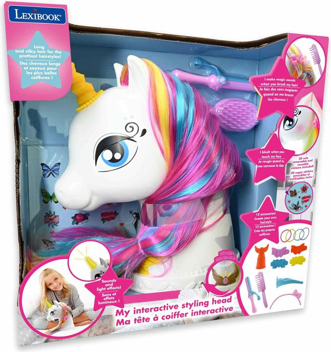 Produktbild Lexibook Mein magischer interaktiver Einhorn-Stylingkopf mit Zubehör, Sound- und Lichteffekten