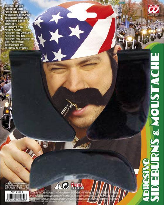 Actual product image Widmann Koteletten mit Schnauzer