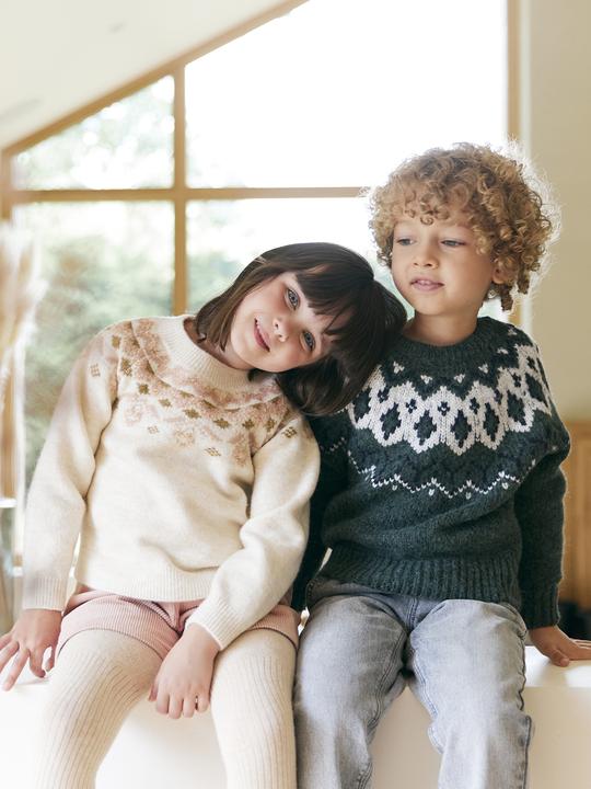 Produktbild Vertbaudet Mädchen-Pullover mit Jacquard und Glitzerdetails (86)