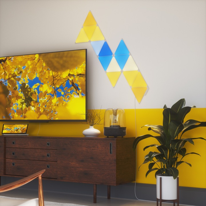 Image du produit Nanoleaf Shapes Triangles Smarter Kit 15 (80 lm)