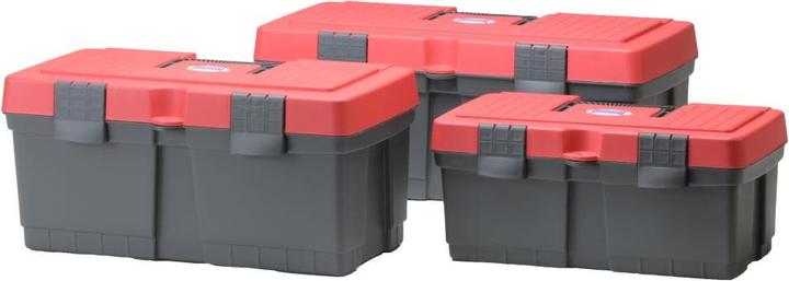 Actual product image Hünersdorff Tool box ALPHA COMPACT made of PP gray/red 260x485x230 mm (1 pieces)