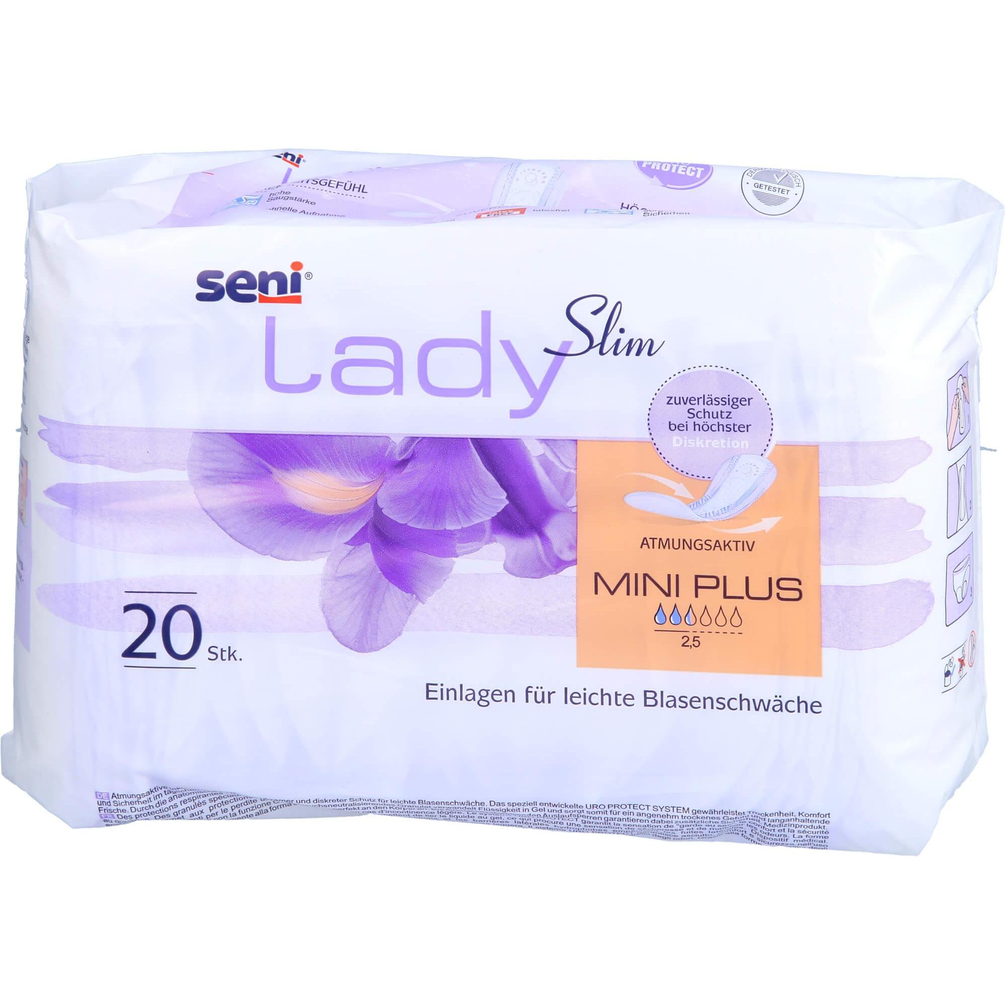 Seni, Inkontinenzhygiene, Lady Slim Mini Plus, 20 St (20 x, Mini)