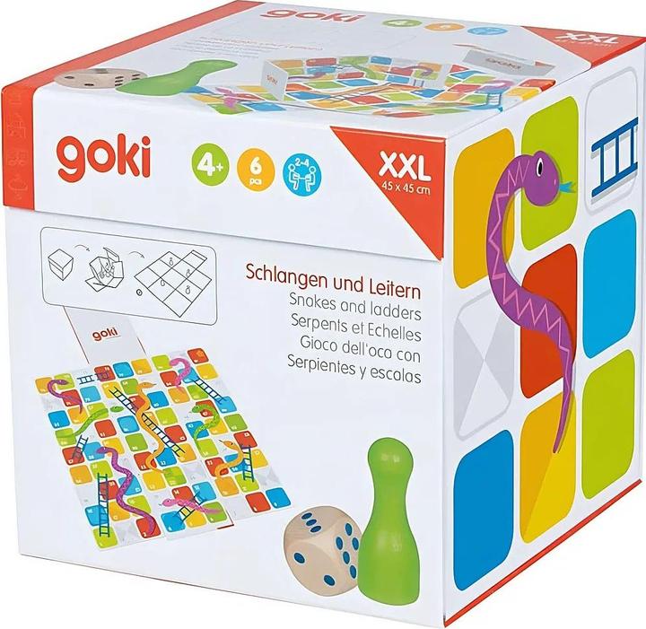 Image du produit Goki XXL Serpents & échelles dans un cube à déplier