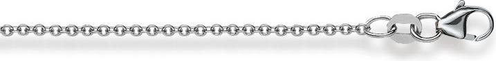 Immagine prodotto Natsumi Schmuck Collana in oro bianco 14K/585 con ancora rotonda da 1,5 mm (Oro bianco 750/18 K, 45 cm)