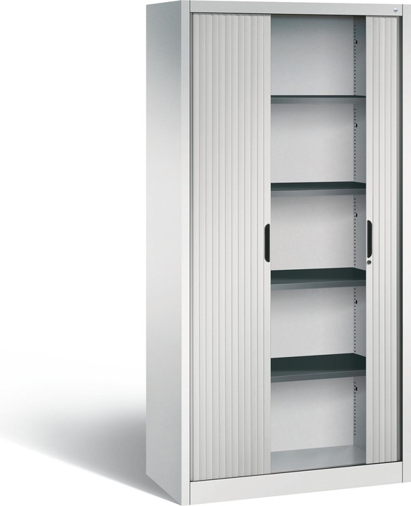 Image du produit C+P Armoire à rideau avec store horizontal (100 x 42 x 198 cm)
