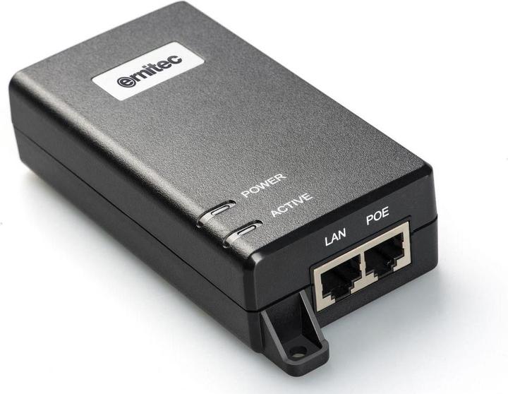 Actual product image Ernitec 1 CH 60W GIGABIT POE injector (802.3at (PoE+), 802.3af (PoE), 802.3bt (PoE++), 60 W)
