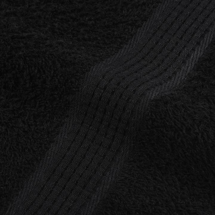 Image du produit vidaXL Serviettes de bain 10 pcs Noir 100x150 cm 360 g/m² 100% coton Serviette de douche (100 x 150 cm)