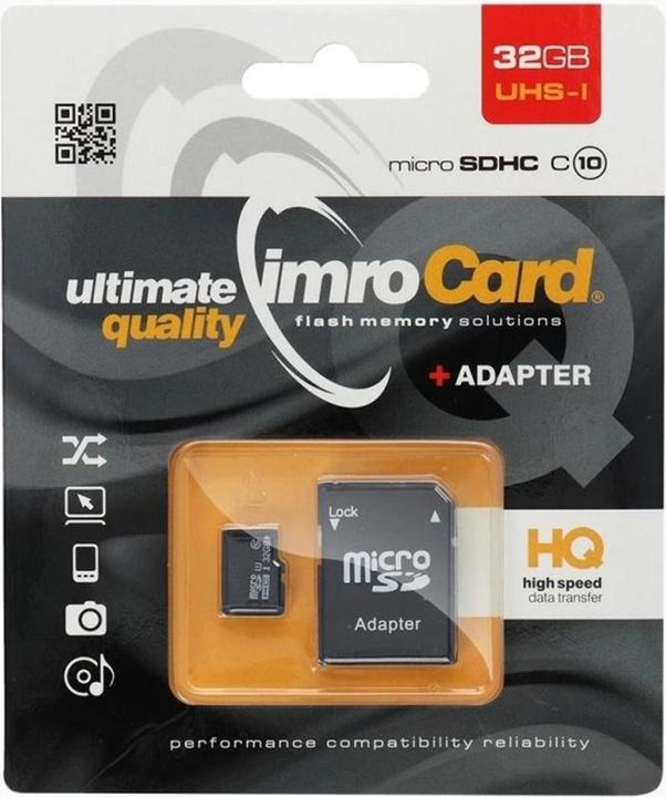 Produktbild IMRO 10/32G UHS-I ADP Speicherkarte 32 GB MicroSDHC Klasse 10 (32 GB, microSDHC, U1, UHS-I)