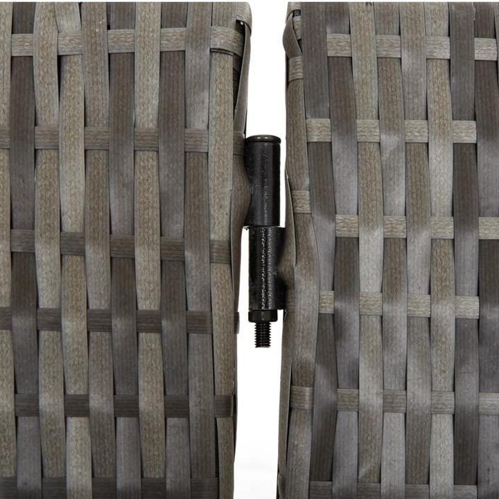 Produktbild VidaXL Paravent 3-tlg. Grau Poly Rattan,Farbe: Grau,Material: Poly