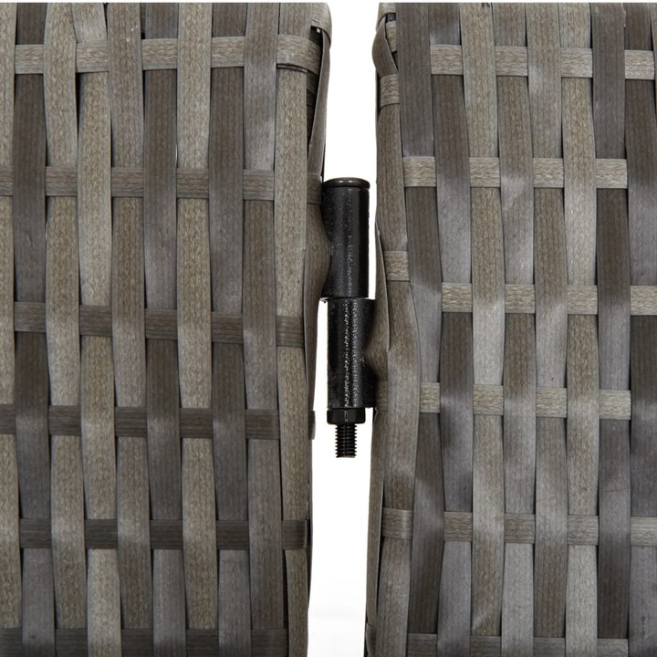 Actual product image VidaXL Screen 3-piece grey poly rattan,Colour: Grey,Material: Poly