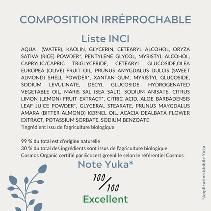 Actual product image Les Poulettes Perfecting Peeling Mask 60 Organic White Clay