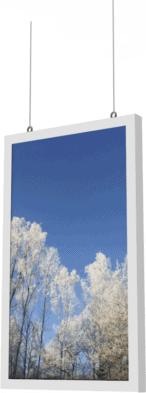Productafbeelding HI-ND Plafondbehuizing Universeel voor Samsung 43"" & LG, 43"", Staand, niet kantelbaar Wit RAL 9003