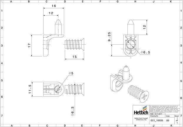 Produktbild Hettich Sekura 7 (16 Stk.)