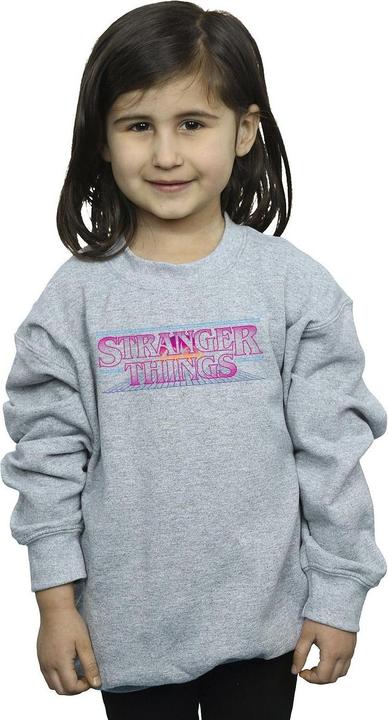 Actual product image Netflix Girls Stranger Things Retro Title Sweatshirt (140, 146)