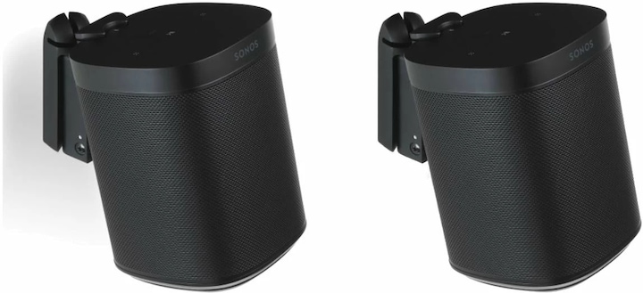 Immagine prodotto Flexson Supporto da parete per Sonos One e Play:1 (1 coppia, Installazione a parete, Perno di rotazione, Inclinabile, Rotante)