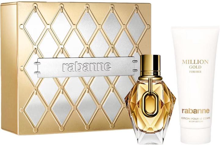 Actual product image Paco Rabanne Million Gold For Her Eau De Parfum 50ml & Body Lotion 100ml (Eau de parfum, 150 ml)