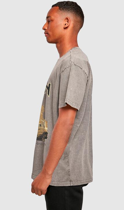 Produktbild Merchcode Powerslave - Mummy World Tour 1984-85 Acid Washed Oversize Tee - 190119 (M)