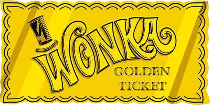 Produktbild Willy Wonka & the Chocolate Factory Bedruckt Golden Ticket (40 x 30 cm)