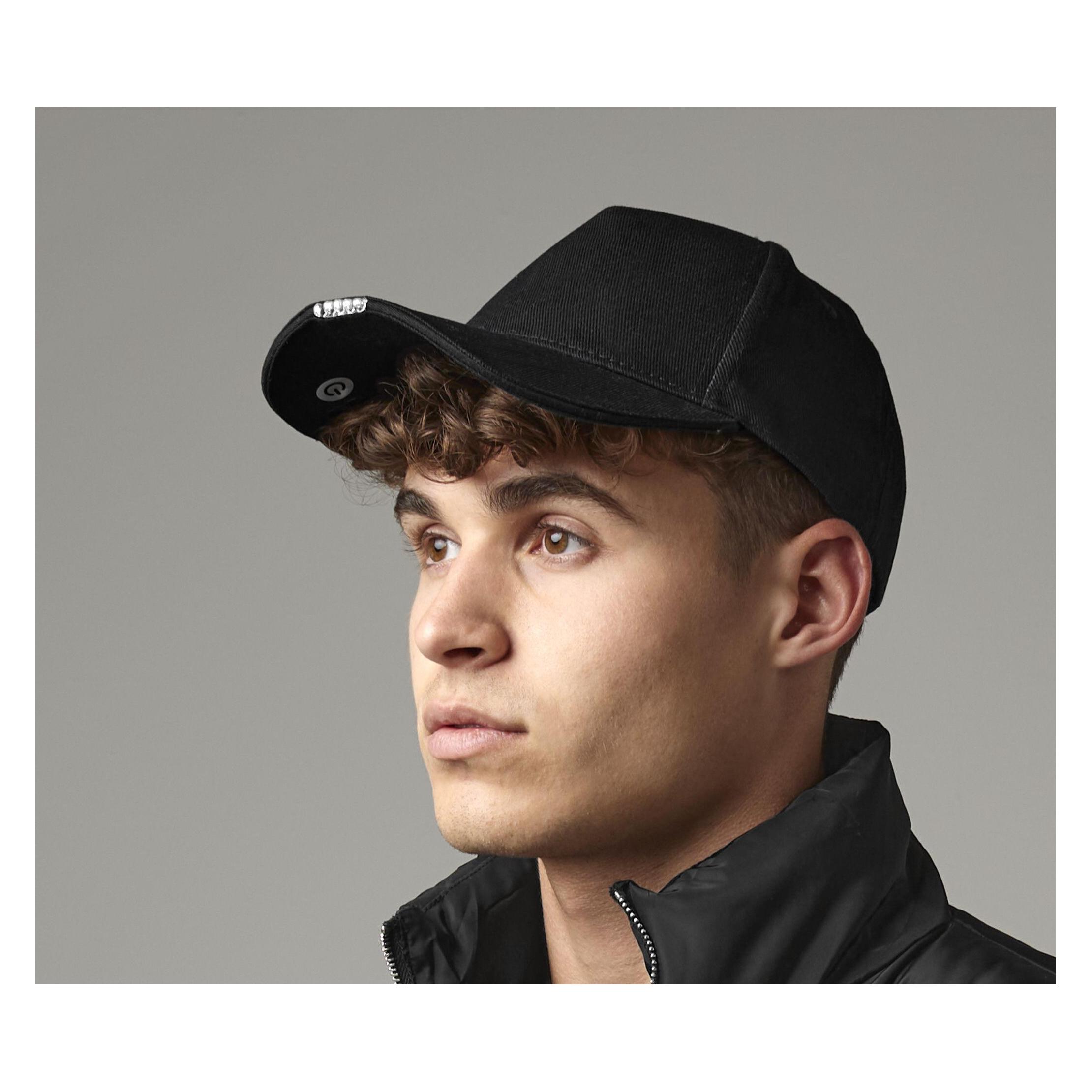 Beechfield, Unisex, Cap, Led Light Cap, Schwarz, (One Size)