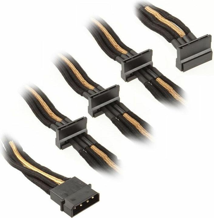Actual product image Silverstone 4-pin Molex to 4x SATA cable (30 cm)